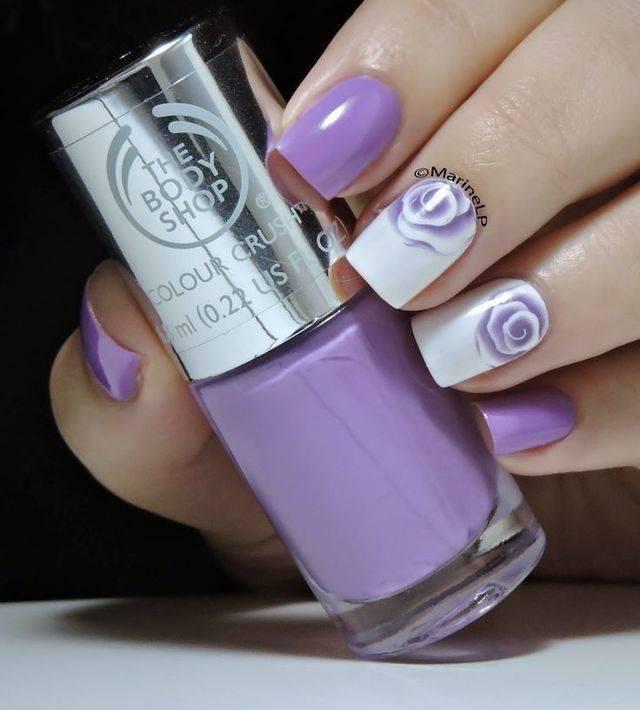 รูปภาพ:http://shortnaildesigns.net/wp-content/uploads/2015/03/purple-and-white-roses.jpg