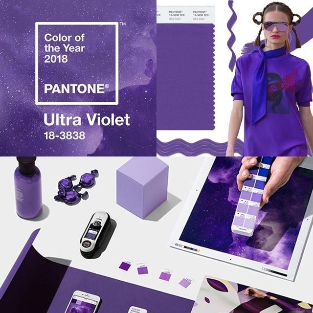 ตัวอย่าง ภาพหน้าปก:Pantone 2018 ประกาศให้ สีม่วง Ultra violet เป็นสีแห่งปี!