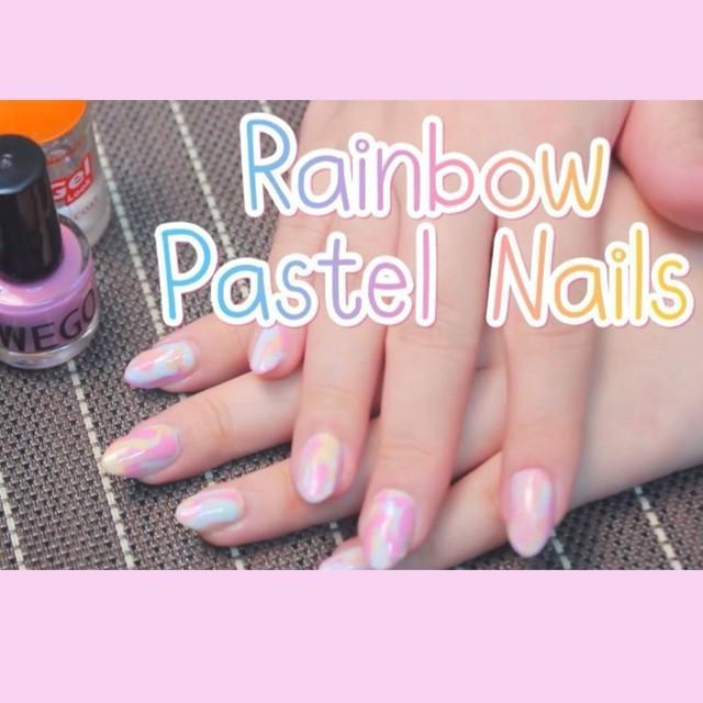 ตัวอย่าง ภาพหน้าปก:How to : เติมลูกเล่นให้เล็บสวยน่ารัก กับ Rainbow Pastel Nails