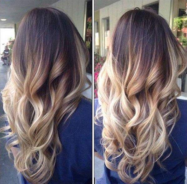 รูปภาพ:http://blog.vpfashion.com/wp-content/uploads/2015/04/Dark-brown-to-blonde-ombre-balayage-hairstyle-wondeful-summer-waves-2015.jpg
