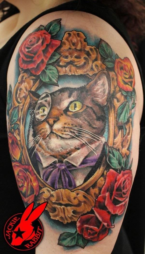 รูปภาพ:http://www.cuded.com/wp-content/uploads/2014/05/24-Vintage-Cat-Portrait-Tattoo-by-Jackie-Rabbit.jpg