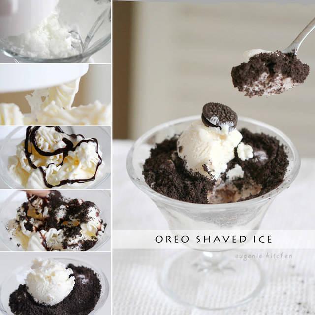 ภาพประกอบบทความ วิธีทำ น้ำแข็งไสโอริโอ้ (Oreo Shaved Ice) คลายร้อน