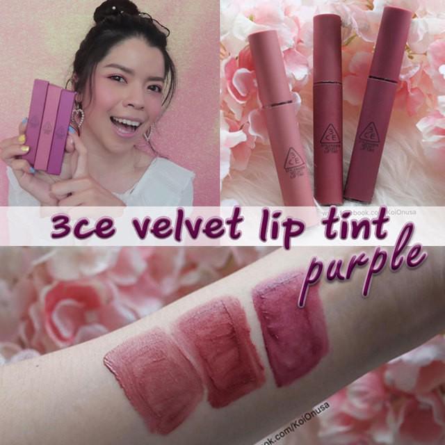ภาพประกอบบทความ Review | 3ce velvet lip tint โทนม่วงสีใหม่ล่าสุด จ๋วยมว้ากกกกก | KoiOnusa