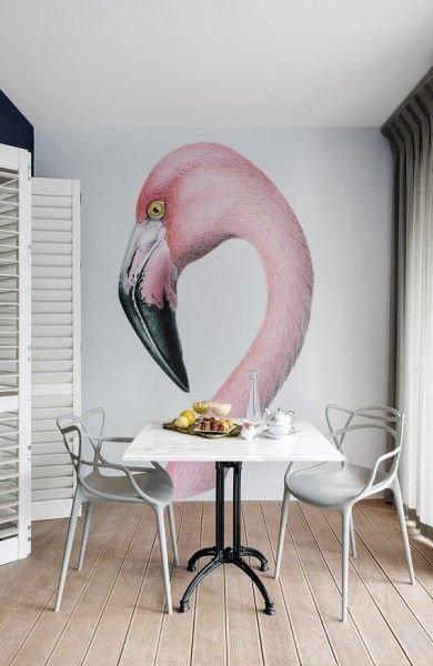 รูปภาพ:http://celebrateanddecorate.com/wp-content/uploads/2016/01/Flamingo-on-a-wall-in-a-small-space.jpg
