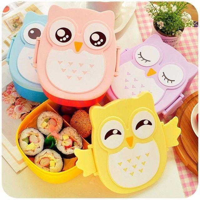 รูปภาพ:https://ae01.alicdn.com/kf/HTB1H__rLVXXXXaLXpXXq6xXFXXX1/Portable-Food-Contain-Bento-Box-Owl-Plastic-Cute-Cartoon-Lunch-Case-Oven-Heating-Children-Dinnerware-Sets.jpg