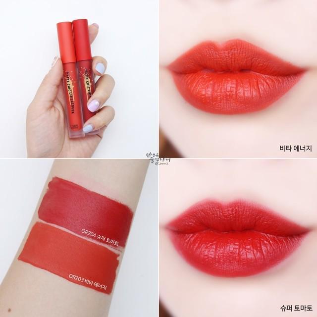 ภาพประกอบบทความ เผ็ชได้อีก!! 'Etude House Matte Chic Lip Lacquer' 2 สีใหม่ OR203 Vita Energy & OR204 Super Tomato 