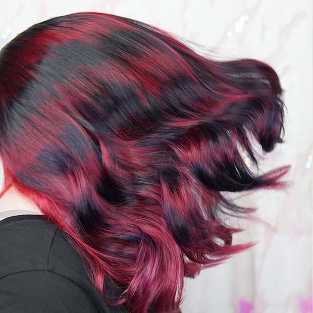 รูปภาพ:https://stayglam.com/wp-content/uploads/2018/12/Trendy-Black-and-Red-Hair.jpg