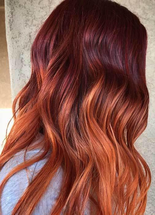 รูปภาพ:https://stayglam.com/wp-content/uploads/2019/01/Burgundy-to-Copper-Ombre-Hair.jpg
