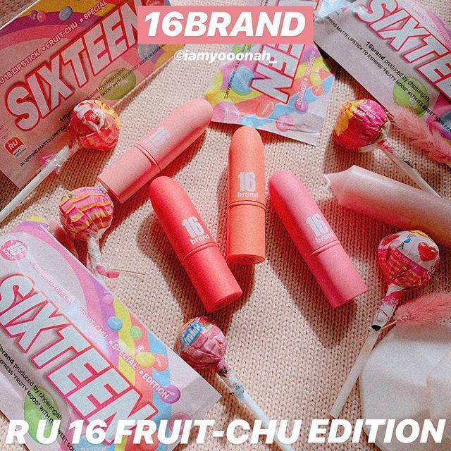 ภาพประกอบบทความ '16 brand R U 16 Fruit-Chuu Edition' ลิปแท่งออกใหม่ 4 สี แพ็กเกจแนวผลไม้ สวยบาดใจเวอร์!