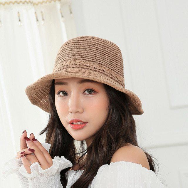 รูปภาพ:https://ae01.alicdn.com/kf/HTB1XQIRdXmWBuNjSspdq6zugXXa6/2018-New-Sunshade-Bucket-hat-for-women-Sun-Hat-Female-Tide-Sunscreen-Wild-Hat-Summer-Small.jpg_640x640.jpg