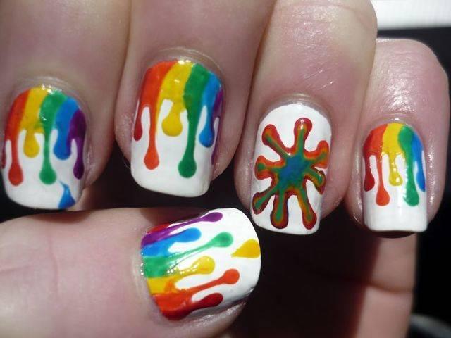 รูปภาพ:http://www.prettydesigns.com/wp-content/uploads/2014/08/Cute-Rainbow-Nail-Art-Design.jpg