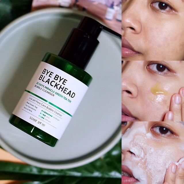 ภาพประกอบบทความ รีวิว : คลีนเซอร์มาส์กชาเขียวตัวใหม่ 'Some By Mi Bye Bye Blackhead' 5 นาทีแห่งเวทมนต์ เสกผิวหม่น ให้สวยปิ๊ง!