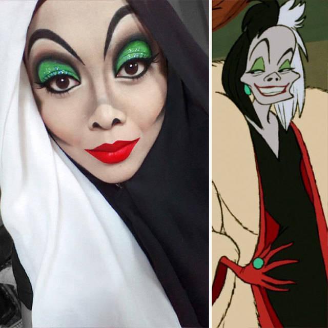 รูปภาพ:http://static.boredpanda.com/blog/wp-content/uploads/2016/02/hijab-disney-princesses-makeup-queen-of-luna-331.jpg