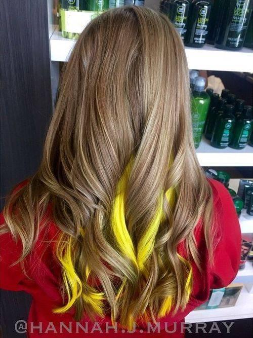 รูปภาพ:http://i0.wp.com/therighthairstyles.com/wp-content/uploads/2015/12/7-light-brown-hair-with-yellow-peekaboo-highlights.jpg?w=500