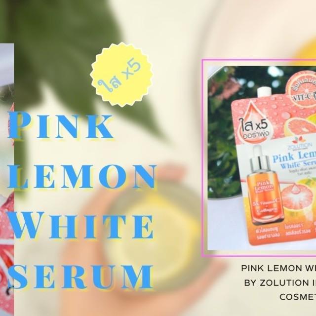 ภาพประกอบบทความ Review:  ครีมซองผิวกระจ่างใสอมชมพู pink lemon white serum (โซลูชั่น พิ้งค์เลม่อน เซรั่ม)