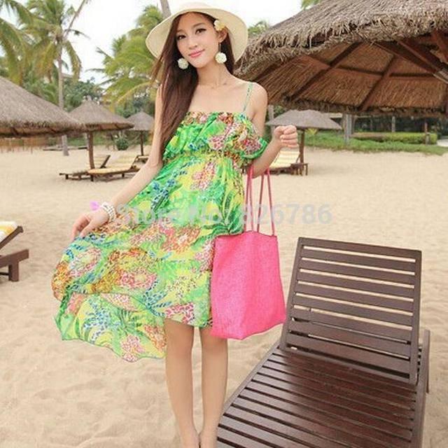 รูปภาพ:http://www.china-ec21.com/images/dress/women-chiffon-dress-large-size-sling-beach-dress-female-green-flower-print-summer-dress-clothes-for-women-vestido-longo-casual-4982_4.jpg