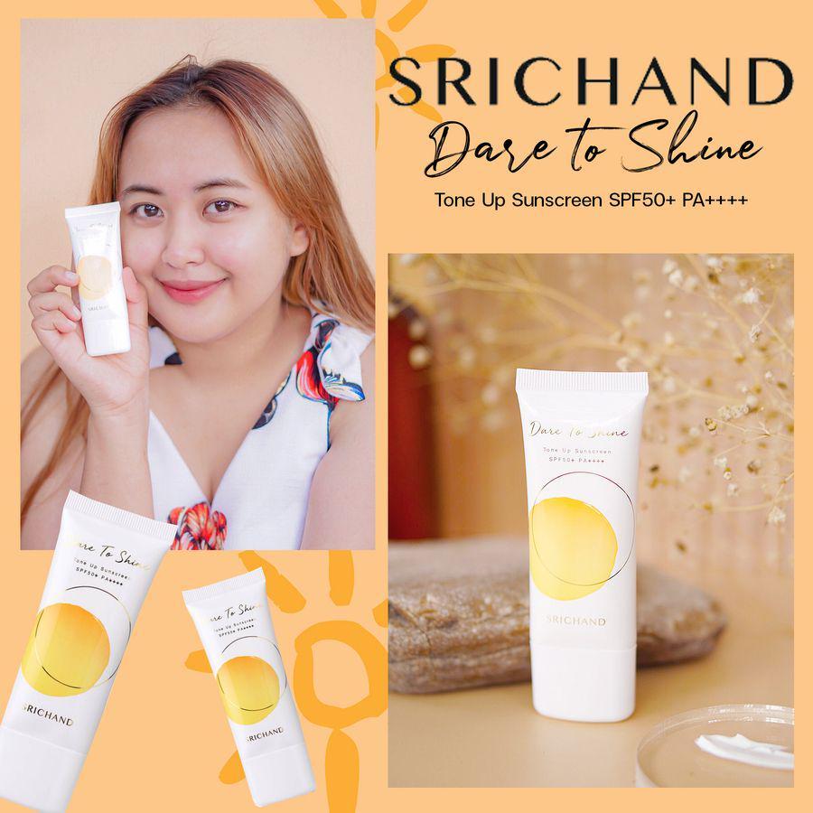 ภาพประกอบบทความ รีวิว Srichand Dare to Shine Tone Up Sunscreen กันแดดโทนอัพสุดปัง ปรับผิวกระจ่างใสได้ในพริบตา