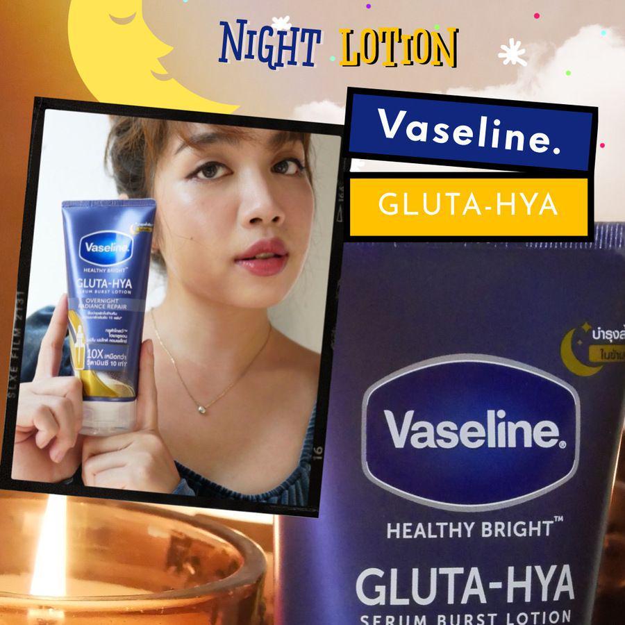ภาพประกอบบทความ ฟื้นฟูผิวในข้ามคืนกันไปเลยกับ Vaseline Gluta Hya Overnight repair ตื่นมารับวันใหม่กับผิวดูกระจ่างใส อิ่มฟู