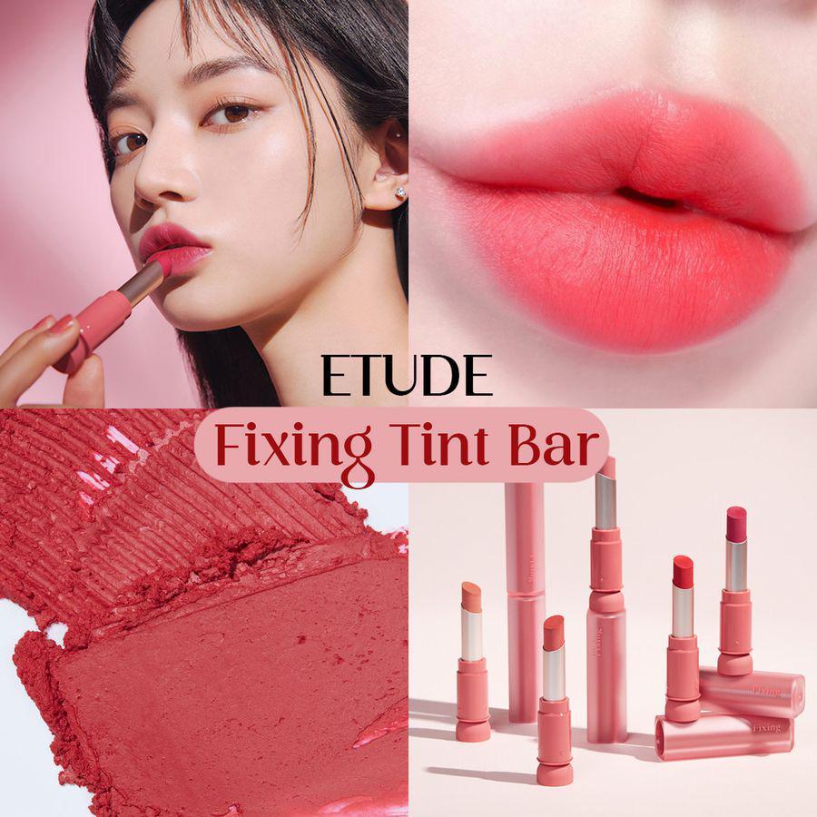 ภาพประกอบบทความ ริมฝีปากเบลอสวย แบบไม่ติดแมสก์ ' ETUDE Fixing Tint Bar ' ลิปแมตต์สุดปัง เนื้อละมุน แถมสีสวยบาดใจ!