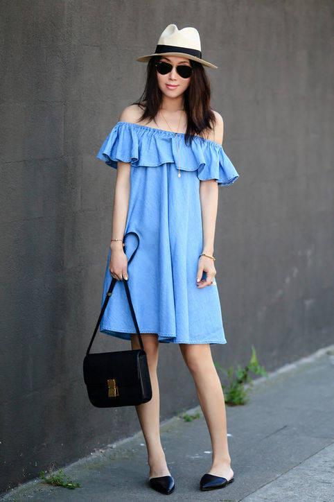 รูปภาพ:http://www.glamour.com/images/fashion/2015/06/off-the-shoulder-dress-fit-fab-mom-h724.jpg