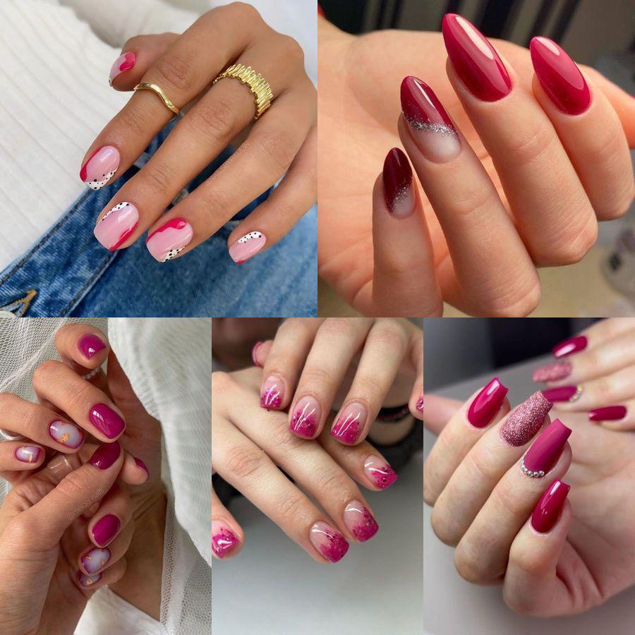 ภาพประกอบบทความ Viva Magenta Nails 25 ไอเดียทำเล็บโทนสีแดงอมม่วง ขับผิวให้โดดเด่นมีสเน่ห์ปี 2023