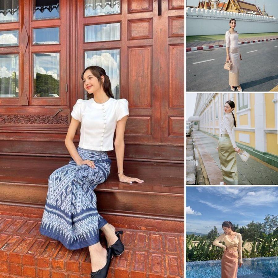 ภาพประกอบบทความ ผ้าซิ่นไทย อัปเดต 7 ลุคงามอย่างไทย จะใส่ไปวัดหรือเที่ยวไหนก็ปังไม่เหมือนใครแน่นอน!