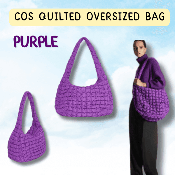 รูปภาพ:Cos quilted Oversized bag Purple