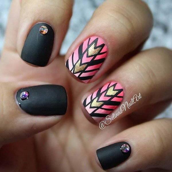รูปภาพ:http://ideastand.com/wp-content/uploads/2016/01/pink-and-black-nail-art-designs/19-pink-and-black-nail-art-designs.jpg