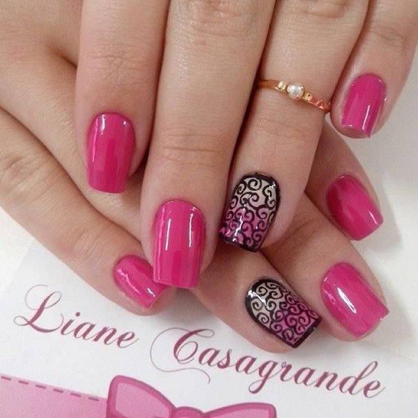 รูปภาพ:http://ideastand.com/wp-content/uploads/2016/01/pink-and-black-nail-art-designs/2-pink-and-black-nail-art-designs.jpg