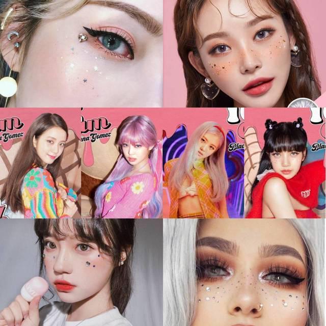 ภาพประกอบบทความ แต่งหน้าแฟนซีวิบวับธีม "Makeup Glitter" ตามสาวๆ "Blackpink" ในคัมแบคเพลง Ice Cream 🍦