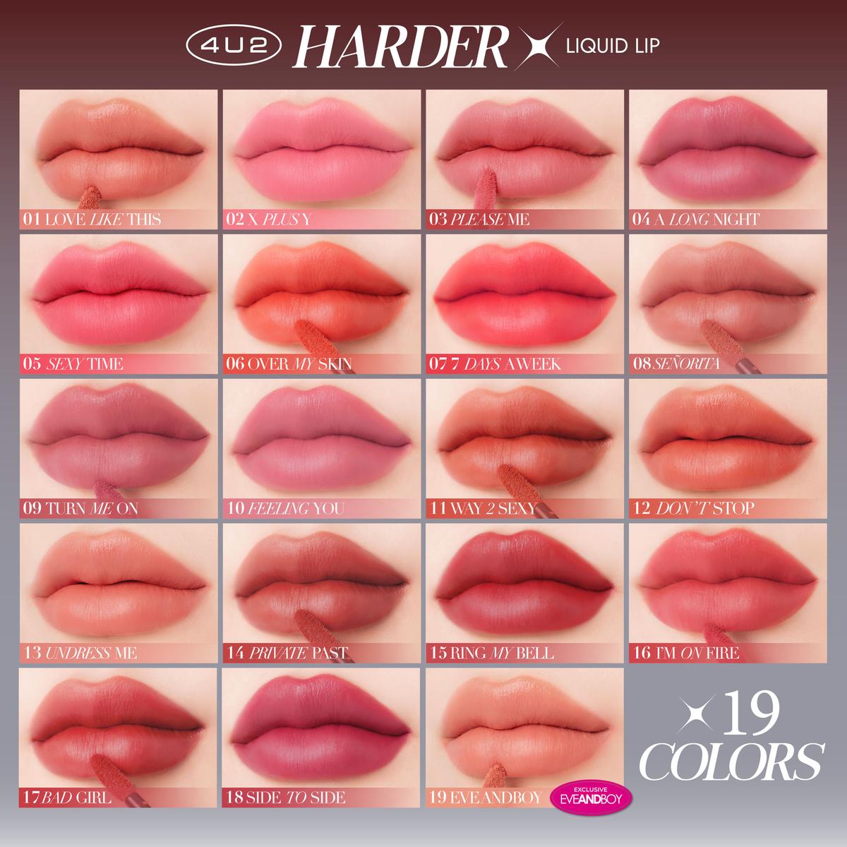 รูปภาพ:สีลิป4U2 HARDER-X Liquid Lip
