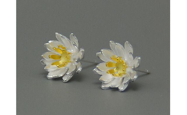 รูปภาพ:https://ae01.alicdn.com/kf/HTB1VJEFHFXXXXc7XpXXq6xXFXXXU/New-925-Sterling-silver-vivid-Flower-Water-Lily-Earrings-Fashion-Jewelry-For-Women-Anti-allergic-Earring.jpg