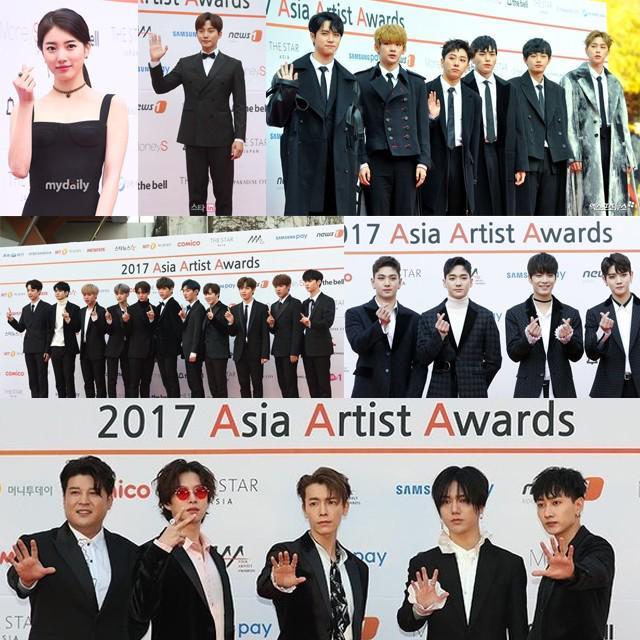 ภาพประกอบบทความ ตามติดแฟชั่นพรมแดง ไอดอลแดนกิมจิ จากงาน 2017 Asia Artist Awards #AAA2017