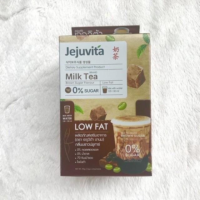 ภาพประกอบบทความ Jejuvita milk tea ชานมบราวน์ชูการ์ กินเพลิน ไม่กลัวอ้วน 