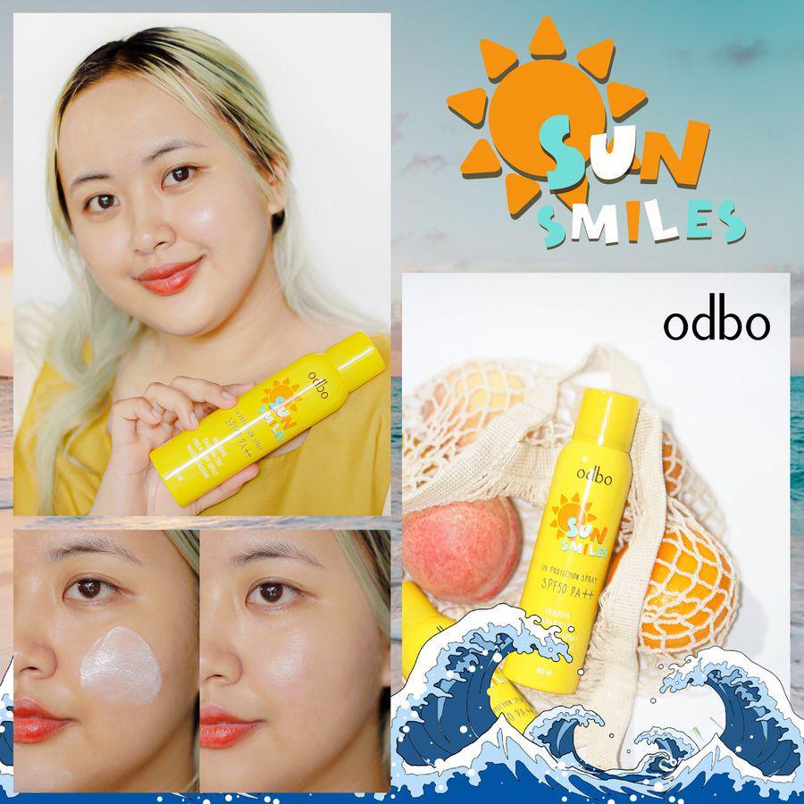 ภาพประกอบบทความ รีวิว ‘ODBO Sun Smiles UV Protection Spray’ สเปรย์กันแดดควรมี ราคาน่ารัก ฉีดแล้วไม่วอก ไม่ลอย