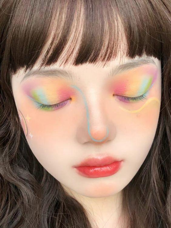 รูปภาพ:Rainbow Makeup Douyin