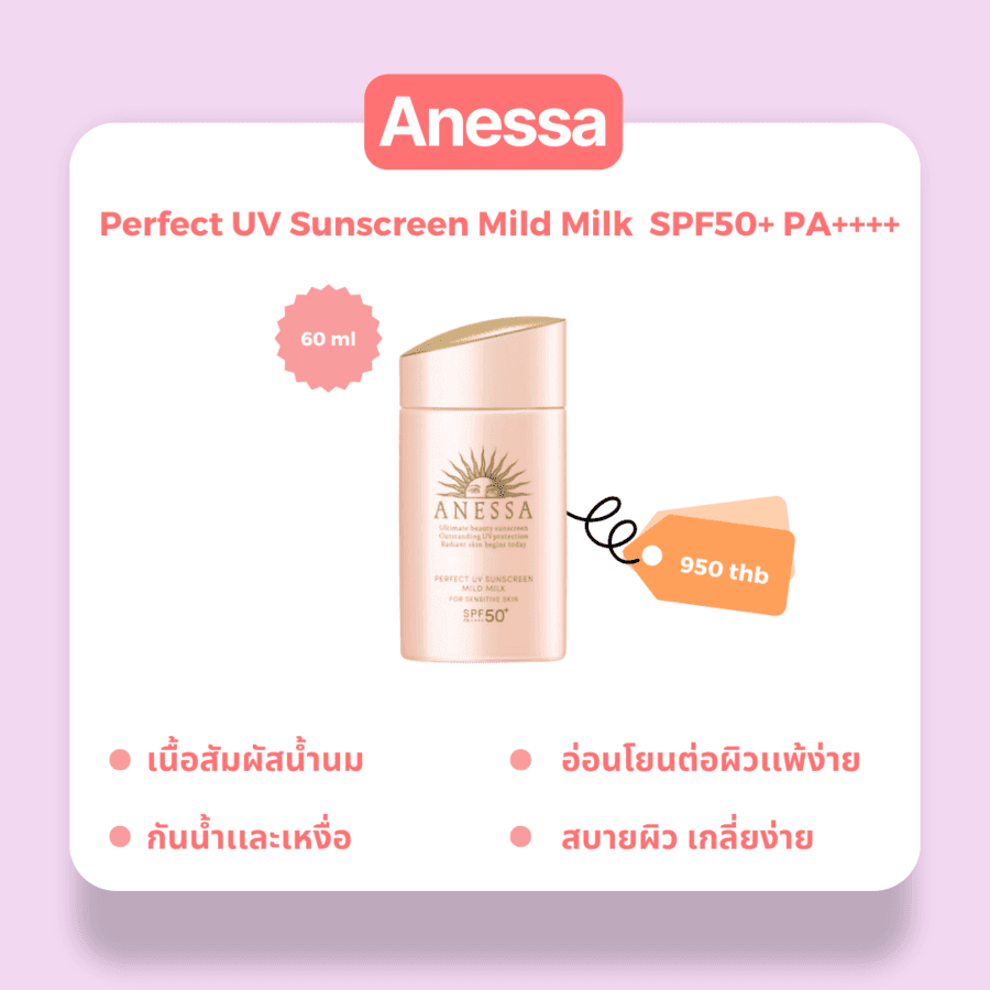 รูปภาพ:Anessa-Perfect UV Sunscreen Mild Milk SPF50+ PA++++