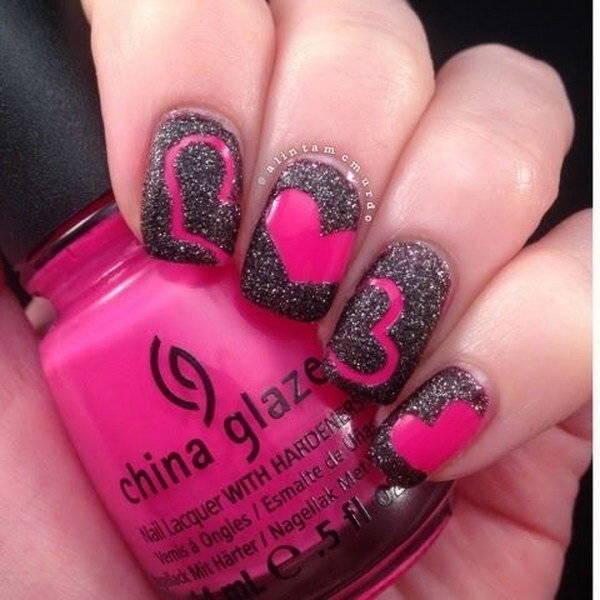 รูปภาพ:http://ideastand.com/wp-content/uploads/2016/01/pink-and-black-nail-art-designs/6-pink-and-black-nail-art-designs.jpg