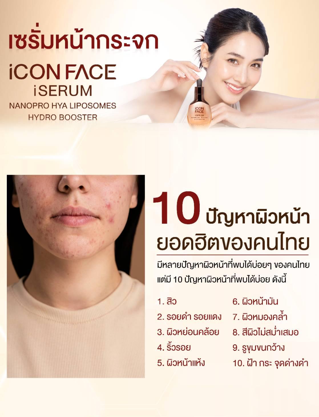 ภาพหน้าปก iCON FACE SERUM เซรั่มบูสเตอร์ นวัตกรรมนาโน เพื่อแก้ไขปัญหาผิวหน้าของคนไทย ที่:0