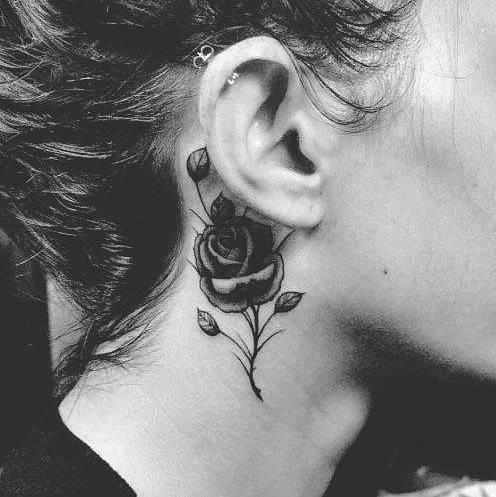 รูปภาพ:http://www.prettydesigns.com/wp-content/uploads/2013/12/Rose-tattoos-Behind-ear.jpg