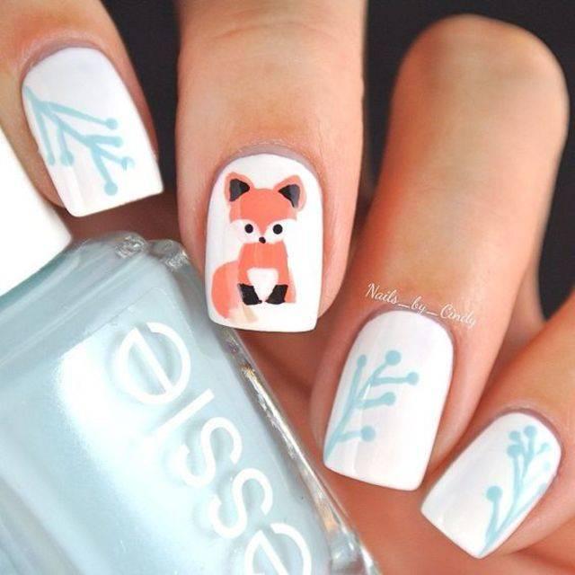 ภาพประกอบบทความ ♪ น่ารัก+ เจ้าเล่ห์! รวมไอเดียลายเล็บจิ้งจอก ( Fox Nails Art ) ♪