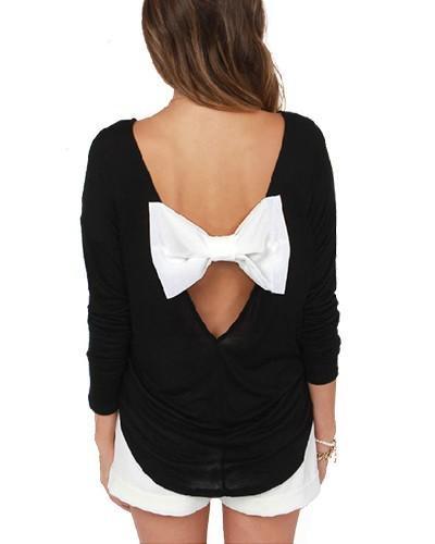 รูปภาพ:http://www.yoyomelody.com/media/catalog/product/cache/1/image/9df78eab33525d08d6e5fb8d27136e95/b/l/black-open-back-shirt-with-contrast-bow-detail-ts0150029-b.jpg