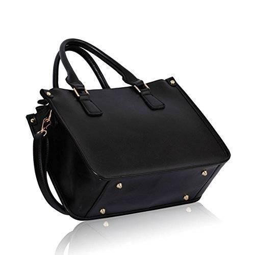 รูปภาพ:http://bags.driffye.uk/wp-content/uploads/2015/03/Womens-Beautiful-Stylish-Designer-Faux-Leather-Tote-HandBags-Black-Tote-Bag-0-2.jpg