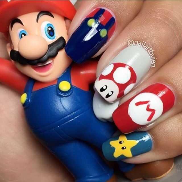 ตัวอย่าง ภาพหน้าปก:เอาใจคอเกมเก็บเห็ด! รวมลายเพ้นท์เล็บ Super Mario น่ารักๆ