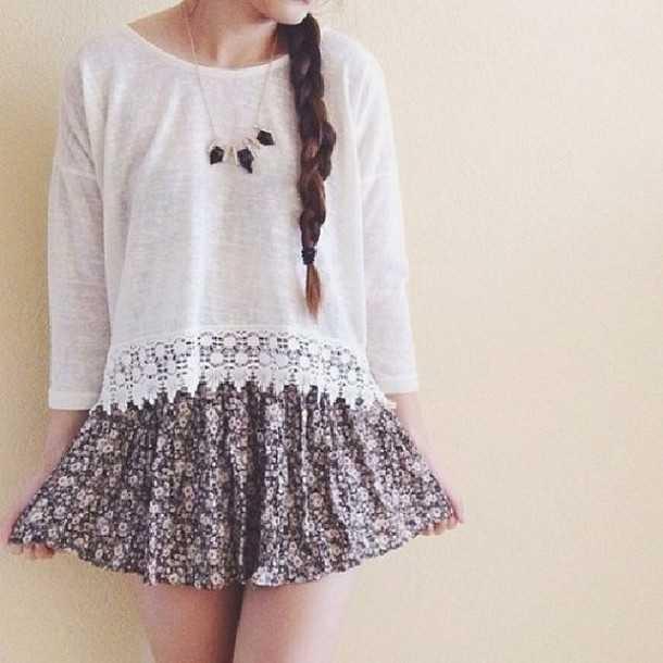 รูปภาพ:http://picture-cdn.wheretoget.it/6yuxeo-l-610x610-shirt-blouse-crochet-lace-white-knit-skirt-floral-flowers-necklace-gold-black-sweatshirt.jpg