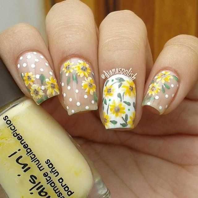 ตัวอย่าง ภาพหน้าปก:สดใสท้าแดด! รวมเล็บลาย ดอกทานตะวัน ( Sunflower Nails Art )