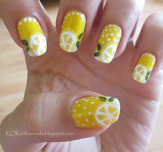 รูปภาพ:http://bmodish.com/wp-content/uploads/2014/06/lemons-nail-art-bmodish.jpg