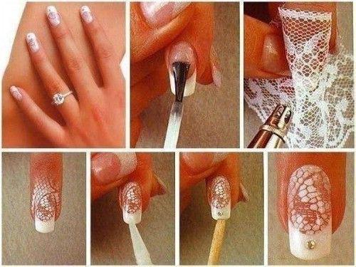 รูปภาพ:http://www.diyncrafts.com/wp-content/uploads/2014/10/18-lace-nails.jpg