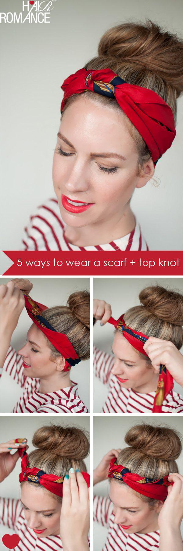 รูปภาพ:http://hairromance-3df0.kxcdn.com/wp-content/uploads/2012/04/5-ways-scarf-top-knot-hairstyle-headband-tutorial.jpg