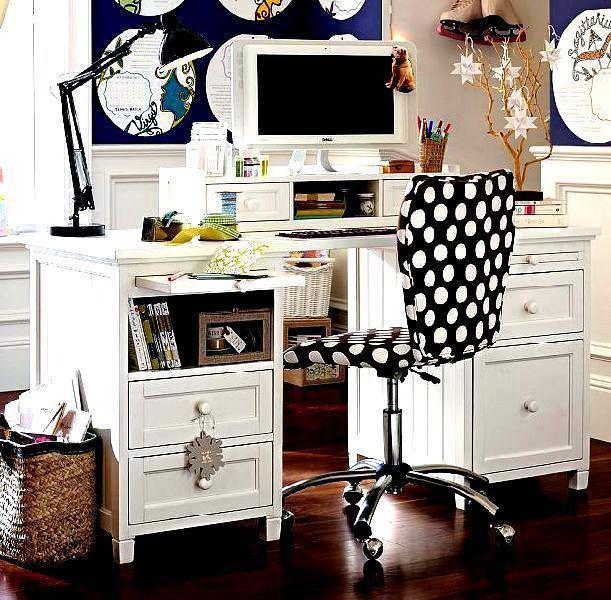 รูปภาพ:http://feelitcool.com/wp-content/uploads/2015/11/polka-dot-chic-home-office-decor.jpg